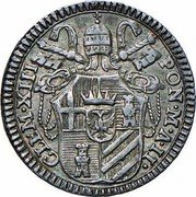 Italy Grosso Clement XIII 1760 1760-II KM# 996 CLEM XIII PON M A II coin obverse Italy Grosso Clement XIII 1760 1760-II KM# 996 CLEM XIII PON M A II coin obverse