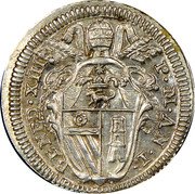 Italy Grosso Benedict XIII 1725 MDCCXXV KM# 807 BENEDI XIII P M AN I coin obverse Italy Grosso Benedict XIII 1725 MDCCXXV KM# 807 BENEDI XIII P M AN I coin obverse