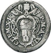 Italy Grosso Clement XI ND (1712) XIII KM# 705 CLEM XI P M A XIII coin obverse Italy Grosso Clement XI ND (1712) XIII KM# 705 CLEM XI P M A XIII coin obverse