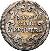 Italy Grosso Clement XI ND (1713) XIV KM# 751 NOLI COR APPONERE coin reverse Italy Grosso Clement XI ND (1713) XIV KM# 751 NOLI COR APPONERE coin reverse