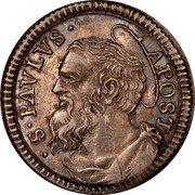 Italy Grosso Clement XI St. Paul ND (1715) XVI KM# 760 S PAVLVS APOST coin reverse Italy Grosso Clement XI St. Paul ND (1715) XVI KM# 760 S PAVLVS APOST coin reverse