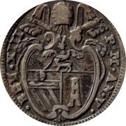 Italy Grosso Benedict XIII ND (1725) ND(1725)-V KM# 808 BEN XIII P M AN V coin obverse Italy Grosso Benedict XIII ND (1725) ND(1725)-V KM# 808 BEN XIII P M AN V coin obverse