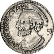 Italy Grosso Benedict XIV ND (1740) I KM# 928 S PETRVS APOS T coin reverse Italy Grosso Benedict XIV ND (1740) I KM# 928 S PETRVS APOS T coin reverse