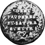 Italy Grosso Benedict XIV ND (1742) III KM# 945 EDENT PAVPERES ET SATVR A BVNTVR coin reverse Italy Grosso Benedict XIV ND (1742) III KM# 945 EDENT PAVPERES ET SATVR A BVNTVR coin reverse