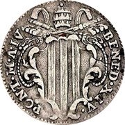 Italy Grosso Benedict XIV ND (1744) IV KM# 949 BENED XIV PONT M A IV coin obverse Italy Grosso Benedict XIV ND (1744) IV KM# 949 BENED XIV PONT M A IV coin obverse