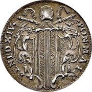Italy Grosso Benedict XIV ND (1749) IX KM# 954 BENED XIV PON M A IX coin obverse Italy Grosso Benedict XIV ND (1749) IX KM# 954 BENED XIV PON M A IX coin obverse