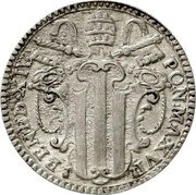 Italy Grosso Benedict XIV ND (1755) XVI KM# 969 BENED XIV PON M A XIV coin obverse Italy Grosso Benedict XIV ND (1755) XVI KM# 969 BENED XIV PON M A XIV coin obverse
