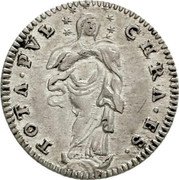 Italy Grosso Benedict XIV ND (1755) XVI KM# 969 TOTA PVL CHRA ES coin reverse Italy Grosso Benedict XIV ND (1755) XVI KM# 969 TOTA PVL CHRA ES coin reverse