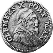 Italy Grosso Clement X ND KM# 338 CLEMENS X PONT MAX coin obverse Italy Grosso Clement X ND KM# 338 CLEMENS X PONT MAX coin obverse
