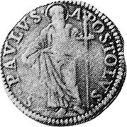 Italy Grosso Clement X ND KM# 338 S PAVLVS APOSTOLVS coin reverse Italy Grosso Clement X ND KM# 338 S PAVLVS APOSTOLVS coin reverse
