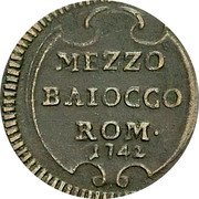 Italy Mezzo Baiocco Benedict XIV 1742 II KM# 1158 MEZZO BAIOCCO ROM 1742 coin reverse Italy Mezzo Baiocco Benedict XIV 1742 II KM# 1158 MEZZO BAIOCCO ROM 1742 coin reverse