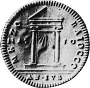 Italy Mezzo Baiocco Benedict XIV 1750 X KM# 1173 MEZZO BAIOCCO AN IVB 17 50 coin reverse Italy Mezzo Baiocco Benedict XIV 1750 X KM# 1173 MEZZO BAIOCCO AN IVB 17 50 coin reverse