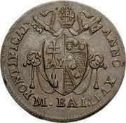 Italy Mezzo Baiocco Pius VII Inscription divided by solid line 1816 B MDCCCXVI (1816)-XVII KM# 1278 PONTIFICAT ANNO XVI M BAI coin obverse Italy Mezzo Baiocco Pius VII Inscription divided by solid line 1816 B MDCCCXVI (1816)-XVII KM# 1278 PONTIFICAT ANNO XVI M BAI coin obverse