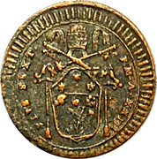 Italy Mezzo Baiocco Pius VI ND (1797) XXIII KM# 1227 PIVS SEXT P M A XXIII coin obverse Italy Mezzo Baiocco Pius VI ND (1797) XXIII KM# 1227 PIVS SEXT P M A XXIII coin obverse