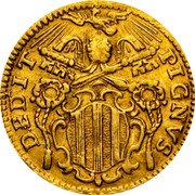 Italy Mezzo Zecchino Benedict XIV 1740 KM# 932 DEDIT PIGNVS coin reverse Italy Mezzo Zecchino Benedict XIV 1740 KM# 932 DEDIT PIGNVS coin reverse