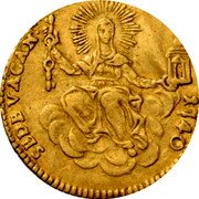 Italy Mezzo Zecchino Annibale Albani 1740 KM# 931 SEDE VACAN 1740 coin reverse Italy Mezzo Zecchino Annibale Albani 1740 KM# 931 SEDE VACAN 1740 coin reverse