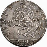 Italy Piastra Urbano VIII 1643 XX KM# 190 VIVIT DEVS coin reverse Italy Piastra Urbano VIII 1643 XX KM# 190 VIVIT DEVS coin reverse