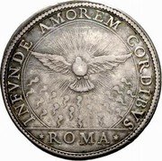 Italy Piastra Sede Vacante 1655 MDCLV KM# 280 INEVNDE AMOREM CORDIBVS ROMA coin reverse Italy Piastra Sede Vacante 1655 MDCLV KM# 280 INEVNDE AMOREM CORDIBVS ROMA coin reverse