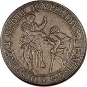 Italy Piastra Alessandro VII 1658 KM# 290 DISPERSIT DEDIT PAVPERIBVS I E M I S S coin reverse Italy Piastra Alessandro VII 1658 KM# 290 DISPERSIT DEDIT PAVPERIBVS I E M I S S coin reverse