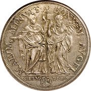 Italy Piastra Clemente X 1671 MDCLXXI (1671)-II KM# 351 MANVM MINVIT BONVM AVGET CLEM LIB coin reverse Italy Piastra Clemente X 1671 MDCLXXI (1671)-II KM# 351 MANVM MINVIT BONVM AVGET CLEM LIB coin reverse