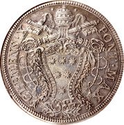 Italy Piastra Clement X 1675 MDCLXXV KM# 370 CLEMENS X PONT MAX coin obverse Italy Piastra Clement X 1675 MDCLXXV KM# 370 CLEMENS X PONT MAX coin obverse