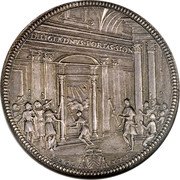 Italy Piastra Clement X 1675 MDCLXXV KM# 368 DILIGIT DNVS PORTAS SION MDCL XXV coin reverse Italy Piastra Clement X 1675 MDCLXXV KM# 368 DILIGIT DNVS PORTAS SION MDCL XXV coin reverse