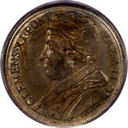 Italy Piastra Clement XI 1702 II KM# 665 CLEMENS XI PONT MAX A II coin obverse Italy Piastra Clement XI 1702 II KM# 665 CLEMENS XI PONT MAX A II coin obverse