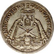 Italy Piastra Clement XI 1703 III KM# 667 IN HONOREM S THEODORI MAR 1703 coin reverse Italy Piastra Clement XI 1703 III KM# 667 IN HONOREM S THEODORI MAR 1703 coin reverse