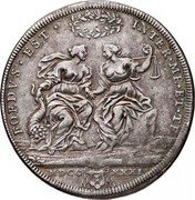 Italy Piastra Clement XII 1731 MDCCXXXI KM# 842 FOEDVS. EST. INTER. ME. ET. TE MDCC XXXI coin reverse