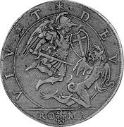 Italy Piastra Urbano VIII ND (1634) XII KM# 182 VIVIT DEVS RO MA coin reverse Italy Piastra Urbano VIII ND (1634) XII KM# 182 VIVIT DEVS RO MA coin reverse