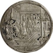 Italy Piastra Clemente XI Basilica of Santa Maria Maggiore ND (1704) VI KM# 673 BASILIC LIBER F. SEUO VOX DE THRONO coin reverse Italy Piastra Clemente XI Basilica of Santa Maria Maggiore ND (1704) VI KM# 673 BASILIC LIBER F. SEUO VOX DE THRONO coin reverse
