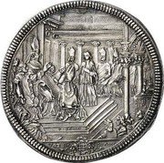 Italy Piastra Clemente XI ND (1704) VI KM# 672 coin reverse Italy Piastra Clemente XI ND (1704) VI KM# 672 coin reverse