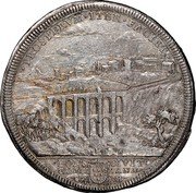 Italy Piastra Clemente XI ND (1711) XI KM# 743 PROSPERVM ITER FACIET PONS CIVIT CASTEL LANÆ E H coin reverse Italy Piastra Clemente XI ND (1711) XI KM# 743 PROSPERVM ITER FACIET PONS CIVIT CASTEL LANÆ E H coin reverse