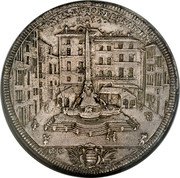 Italy Piastra Clemente XI ND (1713) XIII KM# 752 FONTIS ET FORI ORNAMEN E H coin reverse Italy Piastra Clemente XI ND (1713) XIII KM# 752 FONTIS ET FORI ORNAMEN E H coin reverse
