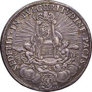 Italy Piastra Innocent XII ND ND(1692)-II KM# 558 SEDEBIT IN PVLCHRITVDINE PACIS coin reverse Italy Piastra Innocent XII ND ND(1692)-II KM# 558 SEDEBIT IN PVLCHRITVDINE PACIS coin reverse
