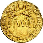 Italy Quadrupla Scudo D'oro Gregor XV ND (1622) KM# 83 GREGORIV XV PONT M coin obverse Italy Quadrupla Scudo D'oro Gregor XV ND (1622) KM# 83 GREGORIV XV PONT M coin obverse