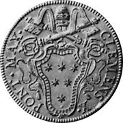 Italy Quadrupla Scudo D'oro Clement X ND KM# 347 CLEMENS X PONT MAX coin obverse