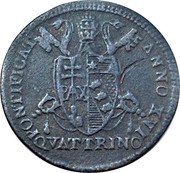Italy Quattrino Pius VII 1816 B MDCCCXVI (1816)-XVI KM# 1276.2 PONTIFICAT ANNO XVI QVATTRINO coin obverse Italy Quattrino Pius VII 1816 B MDCCCXVI (1816)-XVI KM# 1276.2 PONTIFICAT ANNO XVI QVATTRINO coin obverse