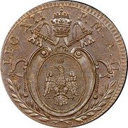 Italy Quattrino Leo XII With mintmark 1825 R II KM# 1294.2 LEO XII P M A II coin obverse Italy Quattrino Leo XII With mintmark 1825 R II KM# 1294.2 LEO XII P M A II coin obverse