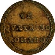 Italy Quattrino (Pius VI) KM# 1242 VN QVATRINO ROMANO coin reverse Italy Quattrino (Pius VI) KM# 1242 VN QVATRINO ROMANO coin reverse
