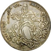 Italy Scudo Pius VII 1815 R XVI KM# 1275 AUXILIUM DE SANCTO 1818 R coin reverse Italy Scudo Pius VII 1815 R XVI KM# 1275 AUXILIUM DE SANCTO 1818 R coin reverse