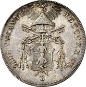 Italy Scudo Sede Vacante 1823 B KM# 1292 SEDE VACANTE MDCCCXXIII B coin obverse Italy Scudo Sede Vacante 1823 B KM# 1292 SEDE VACANTE MDCCCXXIII B coin obverse