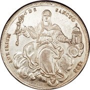 Italy Scudo Sede Vacante (1823) R MDCCCXXIII KM# 1293 AUXILIUM DE SANCTO 1823 coin reverse Italy Scudo Sede Vacante (1823) R MDCCCXXIII KM# 1293 AUXILIUM DE SANCTO 1823 coin reverse