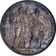 Italy Scudo Pio VIII 1830 I; ROMA KM# 1310 ISTI SVNT PATRES TVI VERIQVE PASTORES ROMA coin reverse Italy Scudo Pio VIII 1830 I; ROMA KM# 1310 ISTI SVNT PATRES TVI VERIQVE PASTORES ROMA coin reverse