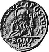 Italy Scudo D'oro Innocent X 1644 I KM# 242 ...APOSTOL ROMA 1644 coin reverse Italy Scudo D'oro Innocent X 1644 I KM# 242 ...APOSTOL ROMA 1644 coin reverse