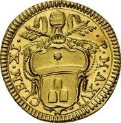 Italy Scudo D'oro Clement XI 1716 XVI KM# 765 CLEM XI P M A. XVI coin obverse Italy Scudo D'oro Clement XI 1716 XVI KM# 765 CLEM XI P M A. XVI coin obverse