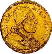 Italy Scudo D'oro Clement XII 1735 1735-VI KM# 869 CLEM XII P M A VI coin obverse Italy Scudo D'oro Clement XII 1735 1735-VI KM# 869 CLEM XII P M A VI coin obverse