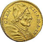 Italy Scudo D'oro Clement XII 1738 1738-IX KM# 887 CLEM XII P M A IX coin obverse Italy Scudo D'oro Clement XII 1738 1738-IX KM# 887 CLEM XII P M A IX coin obverse