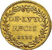 Italy Scudo D'oro Clement XII 1738 1738-IX KM# 887 DE LVTO FÆCIS 1738 coin reverse Italy Scudo D'oro Clement XII 1738 1738-IX KM# 887 DE LVTO FÆCIS 1738 coin reverse