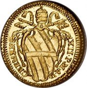 Italy Scudo D'oro Clement XII 1735 1735-V KM# 866 CLEMENS XII P M A V coin obverse Italy Scudo D'oro Clement XII 1735 1735-V KM# 866 CLEMENS XII P M A V coin obverse